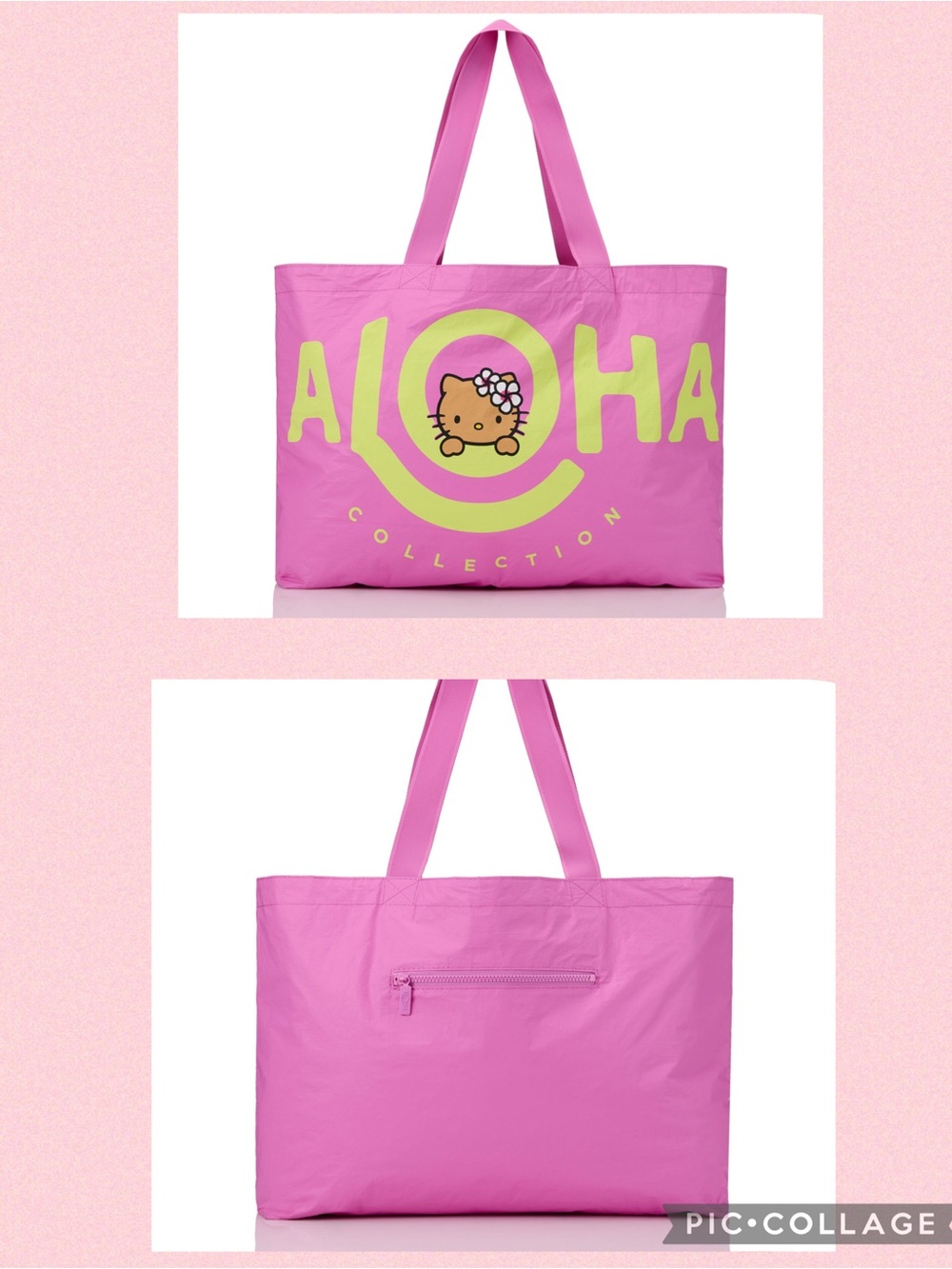 ALOHA Collection x Hello Kitty Hawaii Exclusive Reversible Holo Holo Tote Bag - Picture 10 of 16